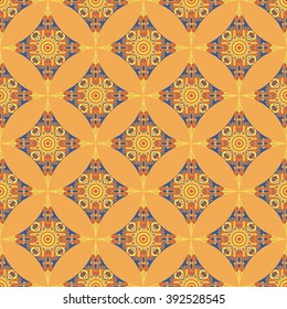 Vector seamless pattern. Colorful ethnic ornament. Arabesque style
