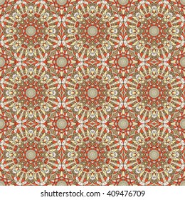 Vector seamless pattern. Colorful ethnic ornament. Arabesque style