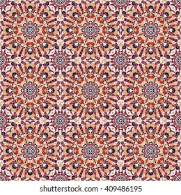 Vector seamless pattern. Colorful ethnic ornament. Arabesque style