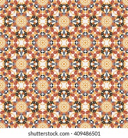 Vector seamless pattern. Colorful ethnic ornament. Arabesque style
