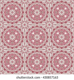 Vector seamless pattern. Colorful ethnic ornament. Arabesque style