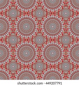 Vector seamless pattern. Colorful ethnic ornament. Arabesque style