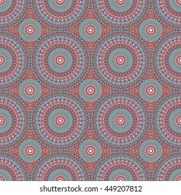 Vector seamless pattern. Colorful ethnic ornament. Arabesque style