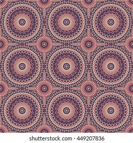 Vector seamless pattern. Colorful ethnic ornament. Arabesque style