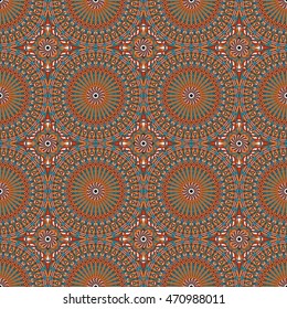 Vector seamless pattern. Colorful ethnic ornament. Arabesque style