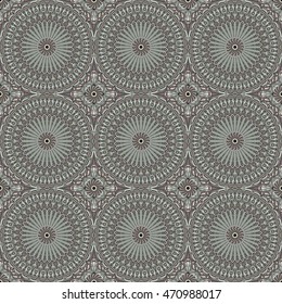 Vector seamless pattern. Colorful ethnic ornament. Arabesque style
