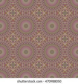 Vector seamless pattern. Colorful ethnic ornament. Arabesque style