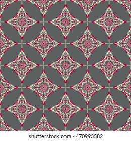 Vector seamless pattern. Colorful ethnic ornament. Arabesque style