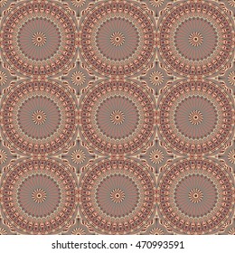 Vector seamless pattern. Colorful ethnic ornament. Arabesque style
