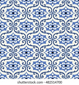 Vector seamless pattern. Colorful ethnic ornament. Arabesque style. Islamic art.