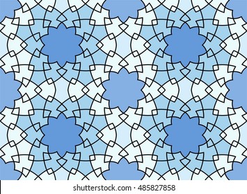 Vector seamless pattern. Colorful ethnic ornament. Arabesque style. Islamic art.