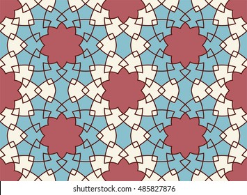 Vector seamless pattern. Colorful ethnic ornament. Arabesque style. Islamic art.