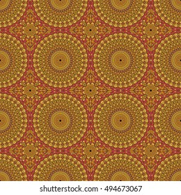 Vector seamless pattern. Colorful ethnic ornament. Arabesque style