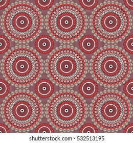 Vector seamless pattern. Colorful ethnic ornament. Arabesque style