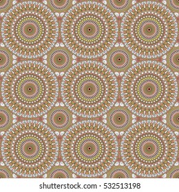 Vector seamless pattern. Colorful ethnic ornament. Arabesque style