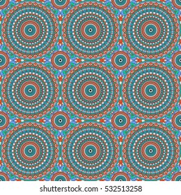 Vector seamless pattern. Colorful ethnic ornament. Arabesque style