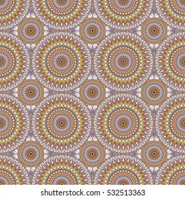 Vector seamless pattern. Colorful ethnic ornament. Arabesque style