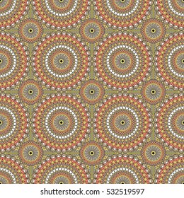 Vector seamless pattern. Colorful ethnic ornament. Arabesque style
