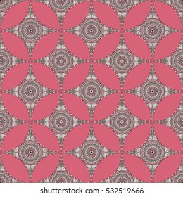 Vector seamless pattern. Colorful ethnic ornament. Arabesque style