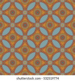 Vector seamless pattern. Colorful ethnic ornament. Arabesque style