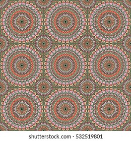 Vector seamless pattern. Colorful ethnic ornament. Arabesque style