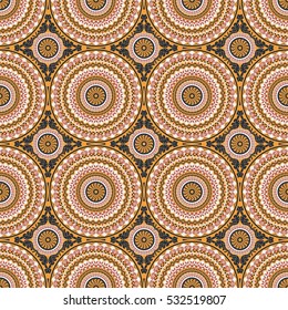 Vector seamless pattern. Colorful ethnic ornament. Arabesque style