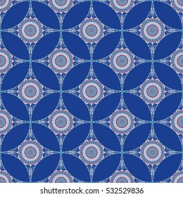 Vector seamless pattern. Colorful ethnic ornament. Arabesque style