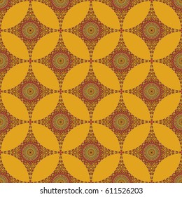 Vector seamless pattern. Colorful ethnic ornament. Arabesque style