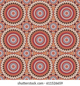 Vector seamless pattern. Colorful ethnic ornament. Arabesque style
