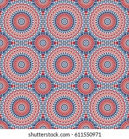 Vector seamless pattern. Colorful ethnic ornament. Arabesque style