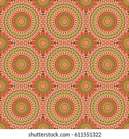 Vector seamless pattern. Colorful ethnic ornament. Arabesque style