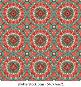 Vector seamless pattern. Colorful ethnic ornament. Arabesque style