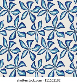 vector seamless pattern with colorful flowers. repeating stylish background