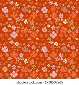 Patrón vectorial sin fisuras con la colorida ilustración de flores hermosas. Para papel de pared, impresión textil, rellenos de patrones, página web, texturas superficiales, papel envolvente, diseño de presentación, diseño gráfico