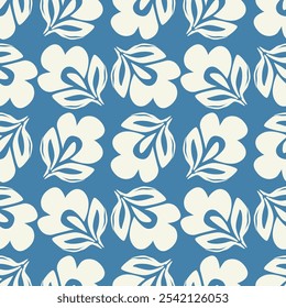 Vector seamless pattern with colorful illustration of beautiful flowers. For wallpaper, textile print, pattern fills, web page, surface textures, wrapping paper, design of presentation, graphic design