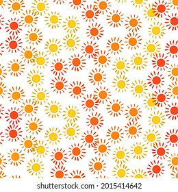 Vector seamless pattern colorful lined design of abstract lined suns. The design is perfect for backgrounds, textiles, wrapping paper, wallpaper, decorations and surfaces