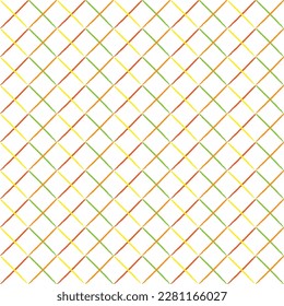 Vector seamless pattern with colorful lines, rhombuses. For printing, packaging, textiles, wallpapers, children's design, scrapbooking, postcards