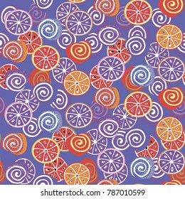 Vector seamless pattern colorful marmalade and caramel