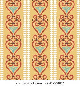 vector seamless pattern, colorful ornament. endless background and texture. Vector golden seamless ornament of ancient Greece. Classic Endless pattern frame border Roman Empire. eps 10
