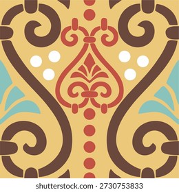 vector seamless pattern, colorful ornament. endless background and texture. Vector golden seamless ornament of ancient Greece. Classic Endless pattern frame border Roman Empire. eps 10