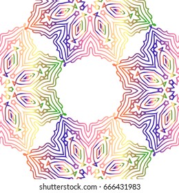 Vector seamless pattern with colorful ornament. Seamless pattern with round ornament. Vector illustration background

