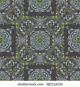 Vector seamless pattern. Colorful ornamental background, geometric, abstract