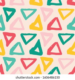 Vector seamless pattern. Colorful painted watercolor points. Hand drawn texture elements. 