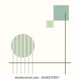 Vector seamless pattern. Colorful pastel graphic elements. Simple minimal forms. Light abstract background. Suitable for wallpaper, greeting card, print, poster. Green, grey