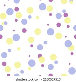 Vector of seamless pattern with colorful polka dots on white background