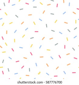 Vector seamless pattern with colorful sticks on white background