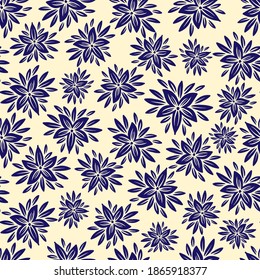 Vector seamless pattern colorful tender design of lined silhouettes flowers in pastel tones. The design is perfect for backgrounds, textiles, wrapping paper, wallpaper, decorations and surfaces