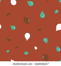 Vector seamless pattern with colorful water drops.