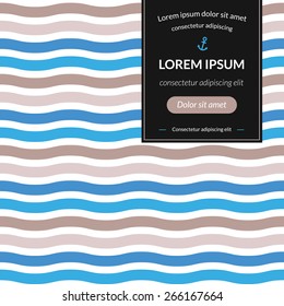 Vector seamless pattern with the colorful waves