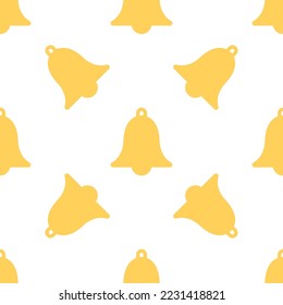 Vector seamless pattern of colorful yellow rings on white background 